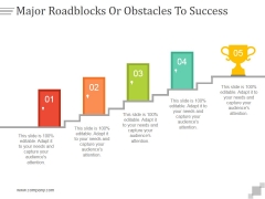 Major Roadblocks Or Obstacles To Success Ppt PowerPoint Presentation Good