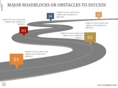 Major Roadblocks Or Obstacles To Success Ppt PowerPoint Presentation Samples