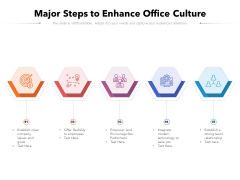 Major Steps To Enhance Office Culture Ppt PowerPoint Presentation File Show PDF Major Steps To Enhance Office Culture Ppt PowerPoint Presentation File Show PDF