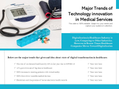 Major Trends Of Technology Innovation In Medical Services Ppt PowerPoint Presentation File Ideas PDF Major Trends Of Technology Innovation In Medical Services Ppt PowerPoint Presentation File Ideas PDF