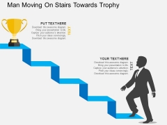 Man Moving On Stairs Towards Trophy Powerpoint Templates Man Moving On Stairs Towards Trophy Powerpoint Templates