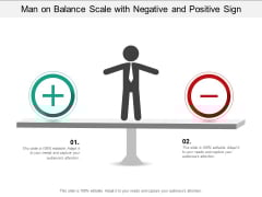 Man On Balance Scale With Negative And Positive Sign Ppt Powerpoint Presentation Infographics Model Man On Balance Scale With Negative And Positive Sign Ppt Powerpoint Presentation Infographics Model