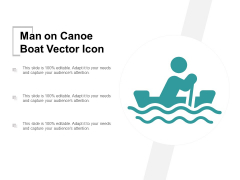 Man On Canoe Boat Vector Icon Ppt PowerPoint Presentation Pictures Background Image
