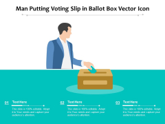 Man Putting Voting Slip In Ballot Box Vector Icon Ppt PowerPoint Presentation Ideas Visuals PDF