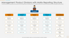 Management Product Divisions With Matrix Reporting Structure Elements PDF