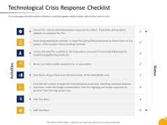 Management Program Presentation Technological Crisis Response Checklist Elements PDF Management Program Presentation Technological Crisis Response Checklist Elements PDF