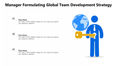 Manager Formulating Global Team Development Strategy Ppt PowerPoint Presentation File Maker PDF