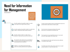 Managing Agriculture Land And Water Need For Information For Management Ppt Layouts Themes PDF