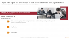 Manifesto For Agile Software Development Agile Principle 11 And Ways It Can Be Performed In Organization Icons PDF Manifesto For Agile Software Development Agile Principle 11 And Ways It Can Be Performed In Organization Icons PDF
