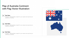 Map Of Australia Continent With Flag Vector Illustration Ppt PowerPoint Presentation File Background Image PDF