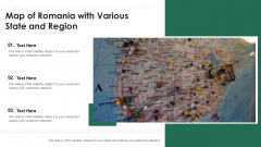Map Of Romania With Various State And Region Ppt PowerPoint Presentation File Design Inspiration PDF