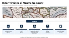 Mapme Fundraising Pitch Deck History Timeline Of Mapme Company Slides PDF