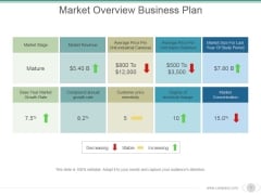 Market Overview Business Plan Ppt PowerPoint Presentation Information