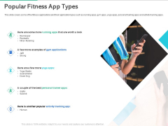 Market Overview Fitness Industry Popular Fitness App Types Ppt Inspiration Brochure PDF