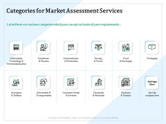 Market Research Categories For Market Assessment Services Ppt PowerPoint Presentation Infographic Template Images PDF Market Research Categories For Market Assessment Services Ppt PowerPoint Presentation Infographic Template Images PDF
