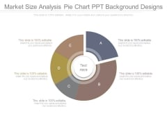 Market Size Analysis Pie Chart Ppt Background Designs