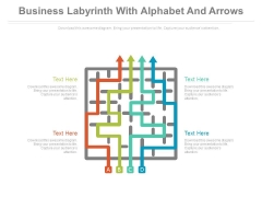 Maze With Alphabets And Arrows For Solution Powerpoint Template Maze With Alphabets And Arrows For Solution Powerpoint Template