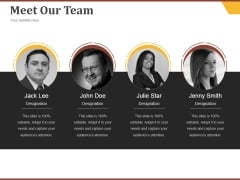Meet Our Team Ppt PowerPoint Presentation Model Pictures
