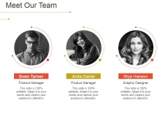Meet Our Team Ppt PowerPoint Presentation Slides Templates