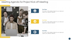 Meeting Agenda For Project Kick Off Meeting Demonstration PDF
