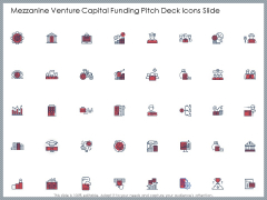 Mezzanine Venture Capital Funding Pitch Deck Icons Slide Ideas PDF