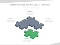 Missing Puzzle Business Plan Diagram Powerpoint Slides