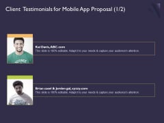 Mobile App Development Client Testimonials For Proposal Adapt Professional PDF Mobile App Development Client Testimonials For Proposal Adapt Professional PDF