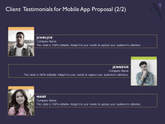 Mobile App Development Client Testimonials For Proposal Formats PDF Mobile App Development Client Testimonials For Proposal Formats PDF