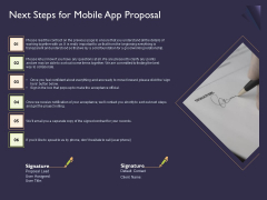 Mobile App Development Next Steps For Proposal Ppt Gallery Ideas PDF Mobile App Development Next Steps For Proposal Ppt Gallery Ideas PDF