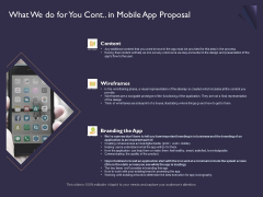 Mobile App Development What We Do For You Cont In Proposal Rules PDF Mobile App Development What We Do For You Cont In Proposal Rules PDF