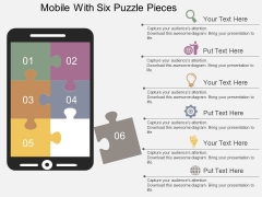 Mobile With Six Puzzle Pieces Powerpoint Template Mobile With Six Puzzle Pieces Powerpoint Template