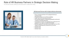 Modern HR Service Operations Role Of HR Business Partners In Strategic Decision Making Ideas PDF