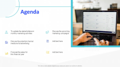 Monthly Digital Marketing Report Template Agenda Diagrams PDF