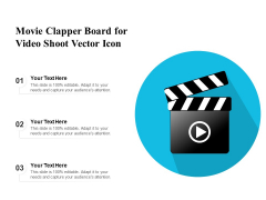 Movie Clapper Board For Video Shoot Vector Icon Ppt PowerPoint Presentation Icon Ideas PDF