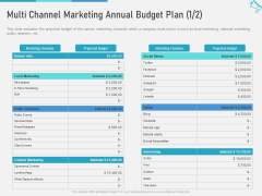 Multi Channel Marketing To Maximize Brand Exposure Multi Channel Marketing Annual Budget Plan Ads Microsoft PDF