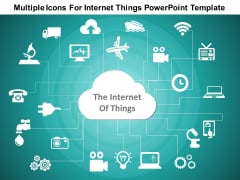 Multiple Icons For Internet Of Things Free PowerPoint Slide Multiple Icons For Internet Of Things Free PowerPoint Slide