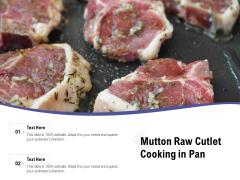 Mutton Raw Cutlet Cooking In Pan Ppt PowerPoint Presentation File Professional PDF