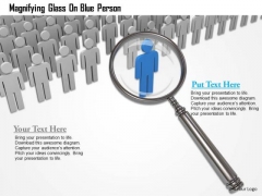 Magnifying Glass On Blue Person PowerPoint Templates Magnifying Glass On Blue Person PowerPoint Templates