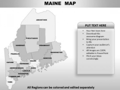 Maine PowerPoint Maps Maine PowerPoint Maps