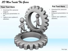 Marketing Concepts 3d Men Inside The Gears Character Models
