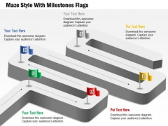 Maze Style With Milestones Flags Presentation Template Maze Style With Milestones Flags Presentation Template
