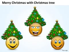 Merry Christmas Smileys With Christmas Trees PowerPoint Slides Merry Christmas Smileys With Christmas Trees PowerPoint Slides