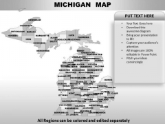 Michigan PowerPoint Maps Michigan PowerPoint Maps