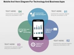 Mobile And Venn Diagram For Technology And Business Apps PowerPoint Template Mobile And Venn Diagram For Technology And Business Apps PowerPoint Template