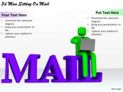 Modern Marketing Concepts 3d Man Sitting Mail Business Modern Marketing Concepts 3d Man Sitting Mail Business