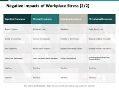 Negative Impacts Of Workplace Stress Ppt PowerPoint Presentation Outline Display Negative Impacts Of Workplace Stress Ppt PowerPoint Presentation Outline Display