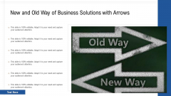 New And Old Way Of Business Solutions With Arrows Ppt PowerPoint Presentation Gallery Ideas PDF New And Old Way Of Business Solutions With Arrows Ppt PowerPoint Presentation Gallery Ideas PDF