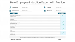 New Employee Induction Report With Position Ppt Layouts Images PDF