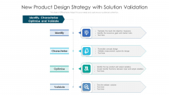 New Product Design Strategy With Solution Validation Ppt Summary Elements PDF