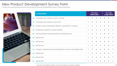 New Product Development Survey Form Ideas PDF